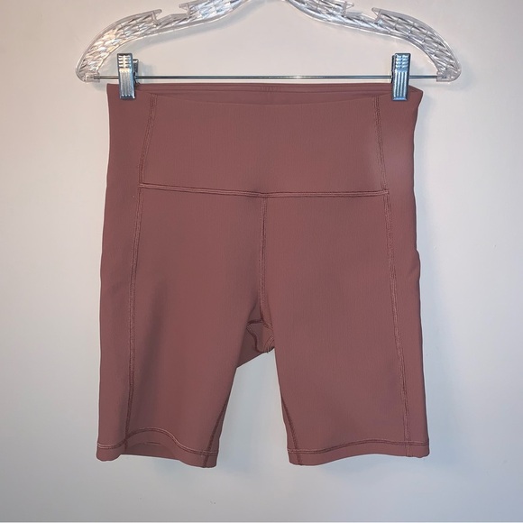 Lululemon Ribbed Contoured High-Rise Short 8" Spiced Chai 8 - Picture 4 of 8